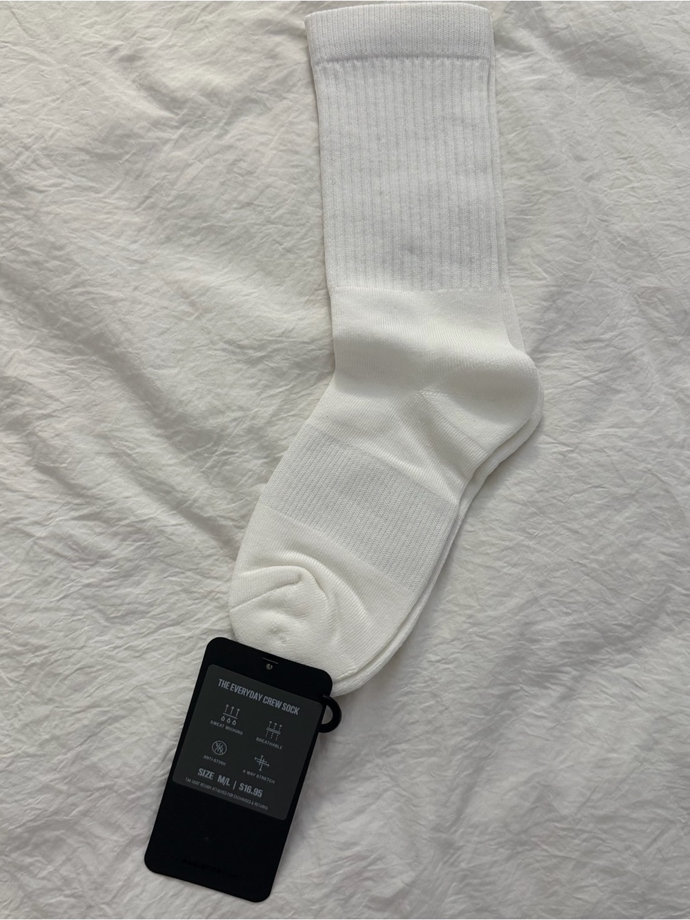 Fabletics White Everyday Crew Socks